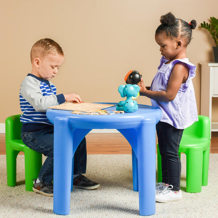 Bright 'n Bold™ Table & Chairs Set - 
The height is just right for toddlers and preschool-aged children.