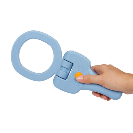 Big Adventures™ Metal Detector Mining Truck - 
Press the button for 30 seconds to activate the metal detector. Quick beeps mean treasure lies below. 