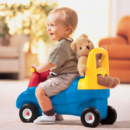 Push & Ride™ Racer - 
Seat on the back is the perfect place to bring along a favorite pal.