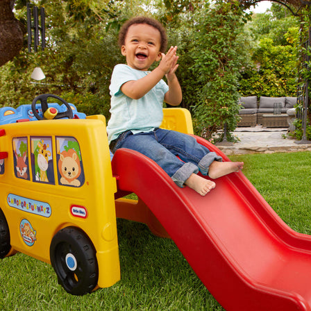School Bus Climber - 
The gentle slope is designed for safe landings and endless fun.