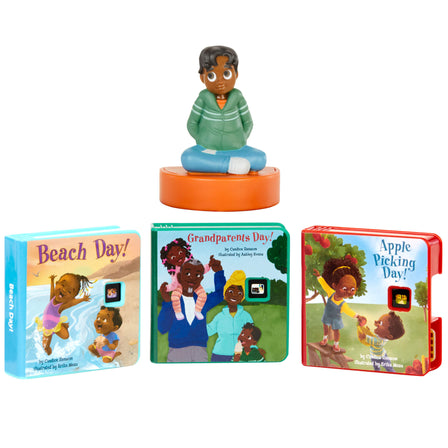 Story Dream Machine™ Random House Day Family Collection - 
Enjoy 3 Day Family stories and 1 Little Brother character that adds light effects in nightlight mode.