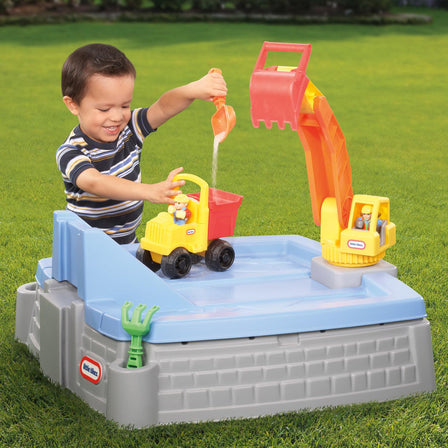 Big Digger™ Sandbox - 
Lid doubles as a truck ramp.