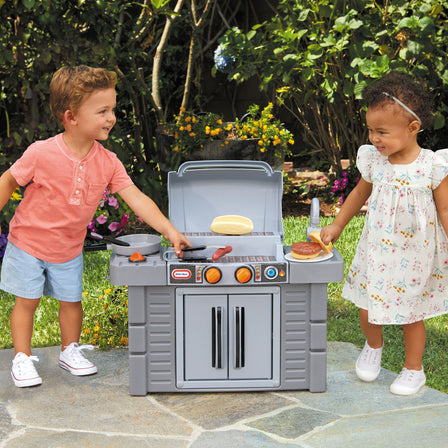 Cook 'n Grow™ BBQ Grill - 
Play grill that grows with your child.  When the BBQ Grill is opened it is the perfect height for toddlers.