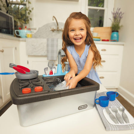 First Sink & Stove - 
Pretending to wash dishes helps kids gain a sense of responsibility.