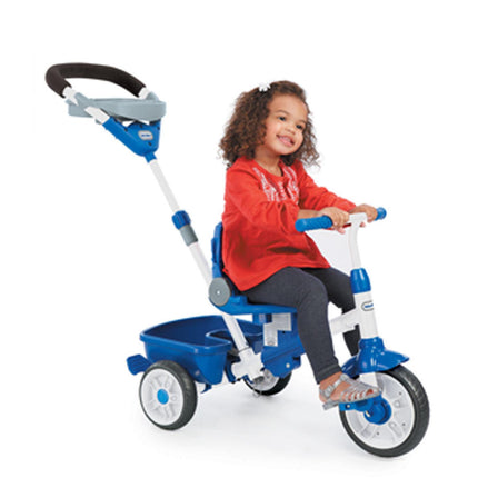 Perfect Fit™ 4-in-1 Trike - Blue - 
Stage 3- Child can now steer while parent still has control with the push bar.