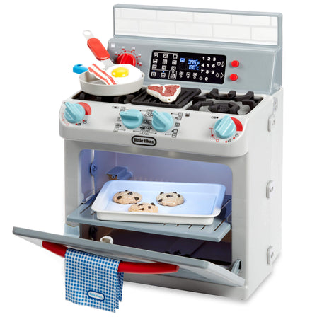 First Oven - 
Inspired by real stainless-steel appliances, this deluxe oven is perfect for kids who love to pretend to cook.