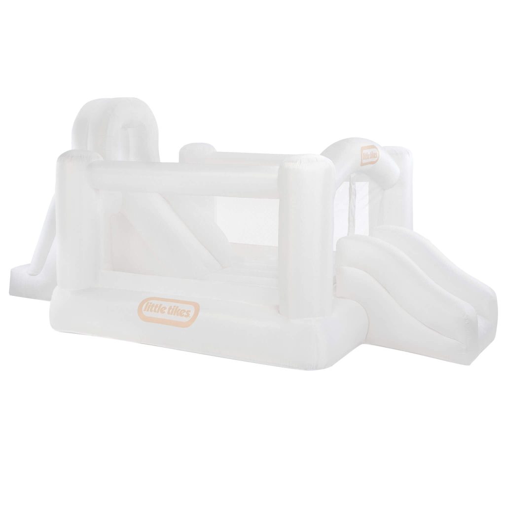 Cloud Collection™ Jump ‘n Double Slide Bouncer – White