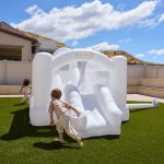 Cloud Collection™ Jump ‘n Double Slide Bouncer – White