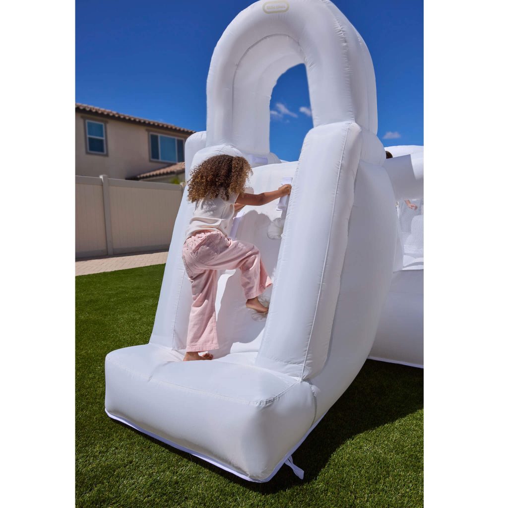 Cloud Collection™ Jump ‘n Double Slide Bouncer – White