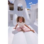 Cloud Collection™ Jump ‘n Double Slide Bouncer – White