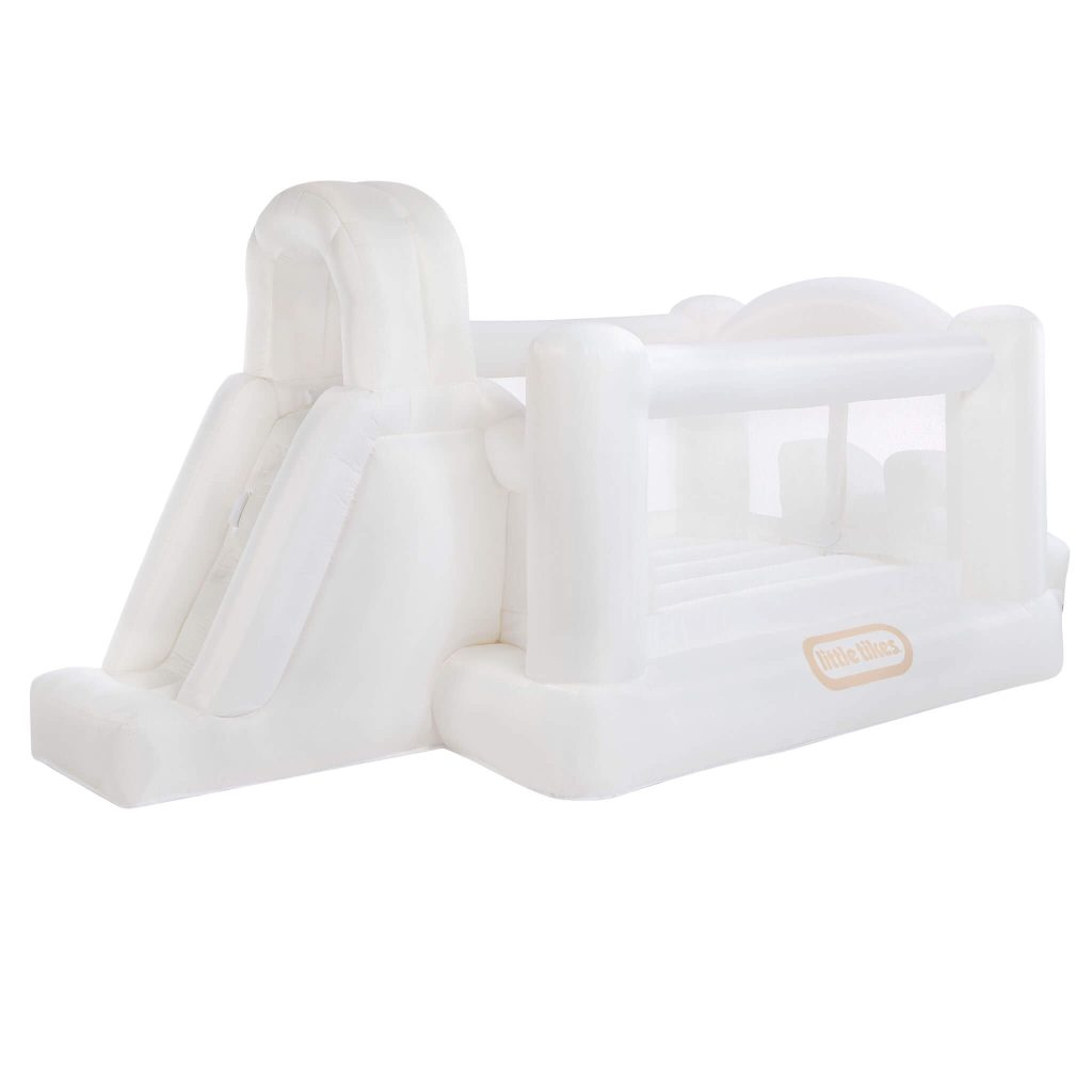 Cloud Collection™ Jump ‘n Double Slide Bouncer – White