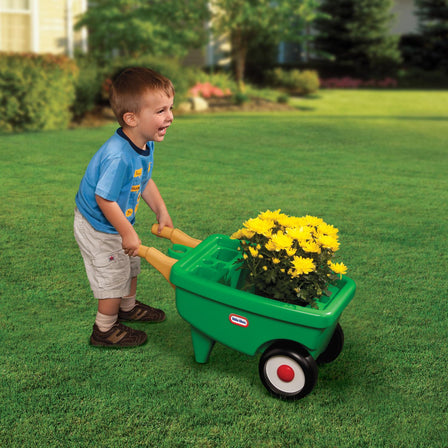 2-in-1 Garden Cart & Wheelbarrow - 
The fabric shade detaches easily to transform the garden cart into a wheelbarrow with ease