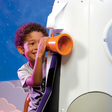Adventure Rocket™ - 
Use the telescope to look for planets or aliens as you soar through the galaxy.