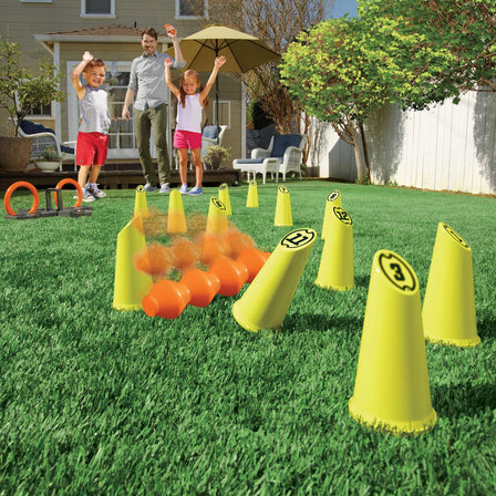 Hours of Fun 4-in-1 Backyard Games™ - 
Up to 8 players can play together and the games are designed for kids of all ages