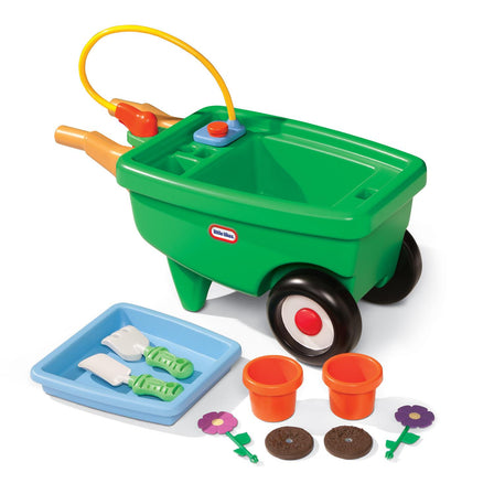2-in-1 Garden Cart & Wheelbarrow - 
Kids can remove the flower pots and tray to 'plant' their flowers wherever they want