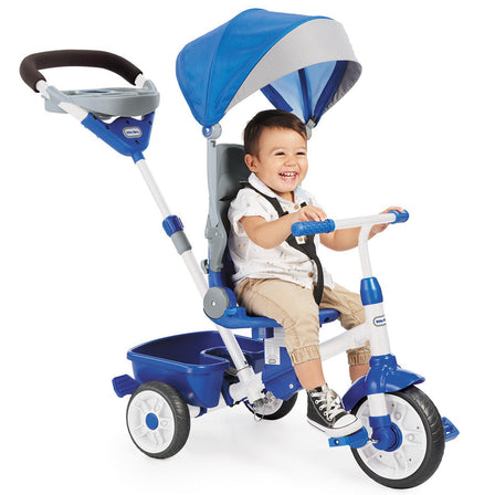 Perfect Fit™ 4-in-1 Trike - Blue - 
Stage 2- Toddlers can learn how to pedal.
