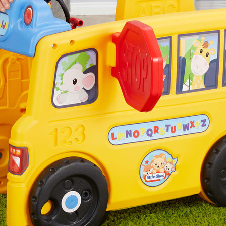 School Bus Climber - 
The stop sign folds in and out just like a real school bus.