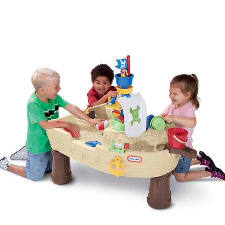 Anchors Away Pirate Ship Water Table - 
Kids can aim and squirt water from the water cannon