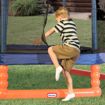 7ft. Trampoline with Safety Net Enclosure - 
Entrance door is convenient for kids to go in and out.