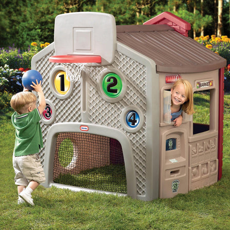 Endless Adventures® Tikes Town Playhouse - 
Sports Wall with ball for basketball, soccer and more.