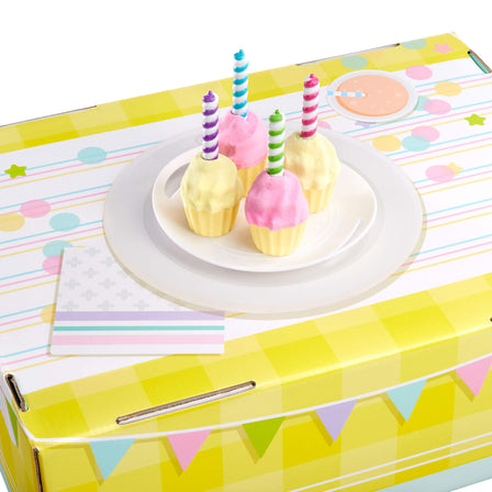 Creative Chefs™ Bakers Kit - 
Package becomes a play table. Kids can place their dishes on the table for the ultimate pretend play experience.