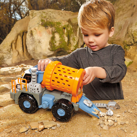 Big Adventures™ Metal Detector Mining Truck - 
Use the rock tumbler to sift through your haul and uncover something special.