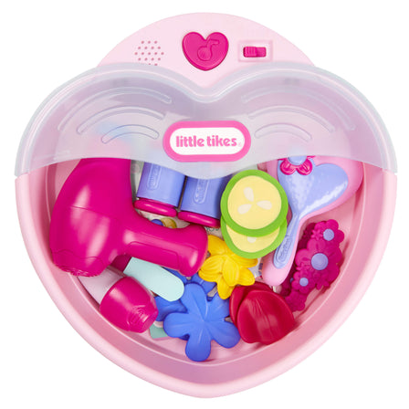 Play & Pamper Spa Set™ - 
Accessories are stored in footbath for easy cleanup and storage.