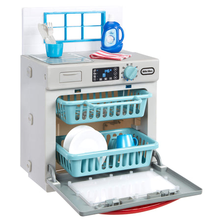 First Dishwasher - 
Inspired by real, stainless-steel appliances, this deluxe dishwasher is perfect for kids who love to pretend to help around the house.