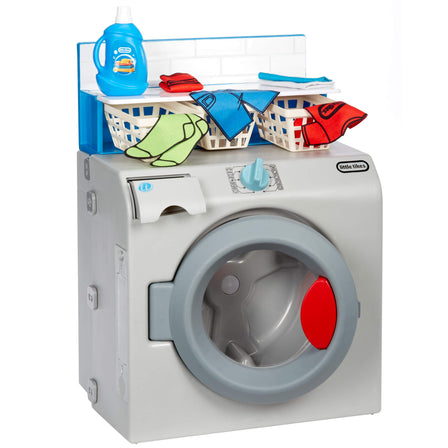 First Washer - Dryer - 
Inspired by real stainless-steel appliances, this deluxe washer-dryer is perfect for kids who love to pretend to do laundry.
