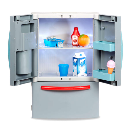 First Fridge - 
The dual French doors feature an interior light that turns on/off when open/closed.
