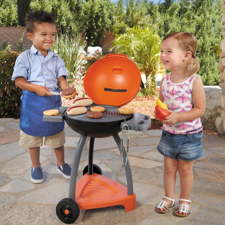 Sizzle 'n Serve Grill™ - 
This toy grill barbeque set it is a great way for toddlers to develop social and sharing skills.