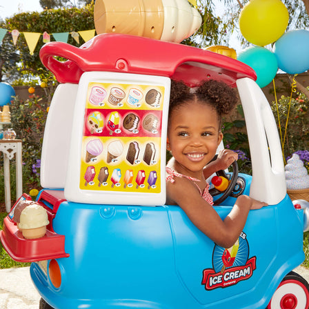 Ice Cream Cozy Truck™ - 
Kids will love the pretend steering wheel and working horn.