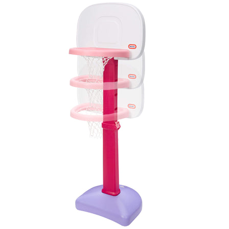 TotSports™ Easy Score™ Basketball Set - Pink - 
TotSports Easy Score Basketball set adjusts to six heights from 2 1/2 to 4 feet.