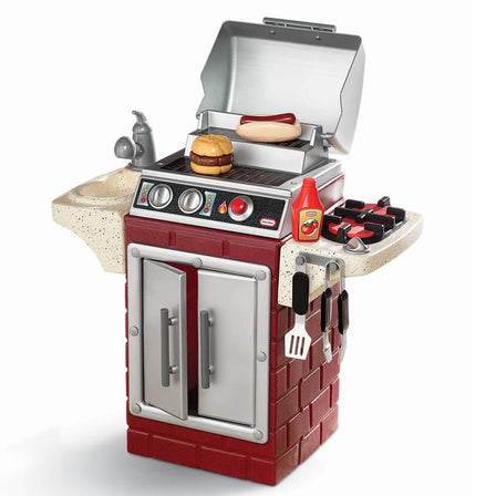 Backyard Barbecue™ Get Out 'n' Grill - 
Anytime is grillin' time with this grill barbeque set. Kids can grill indoors or outdoors alongside mom or dad.
